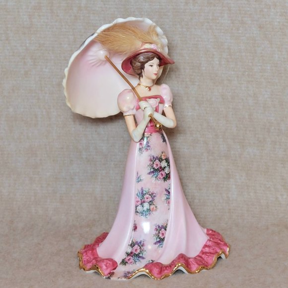 Bradford Editions Lena Liu "Stroll In The Park" Vintage Collectible Statue Bell - Picture 3 of 13